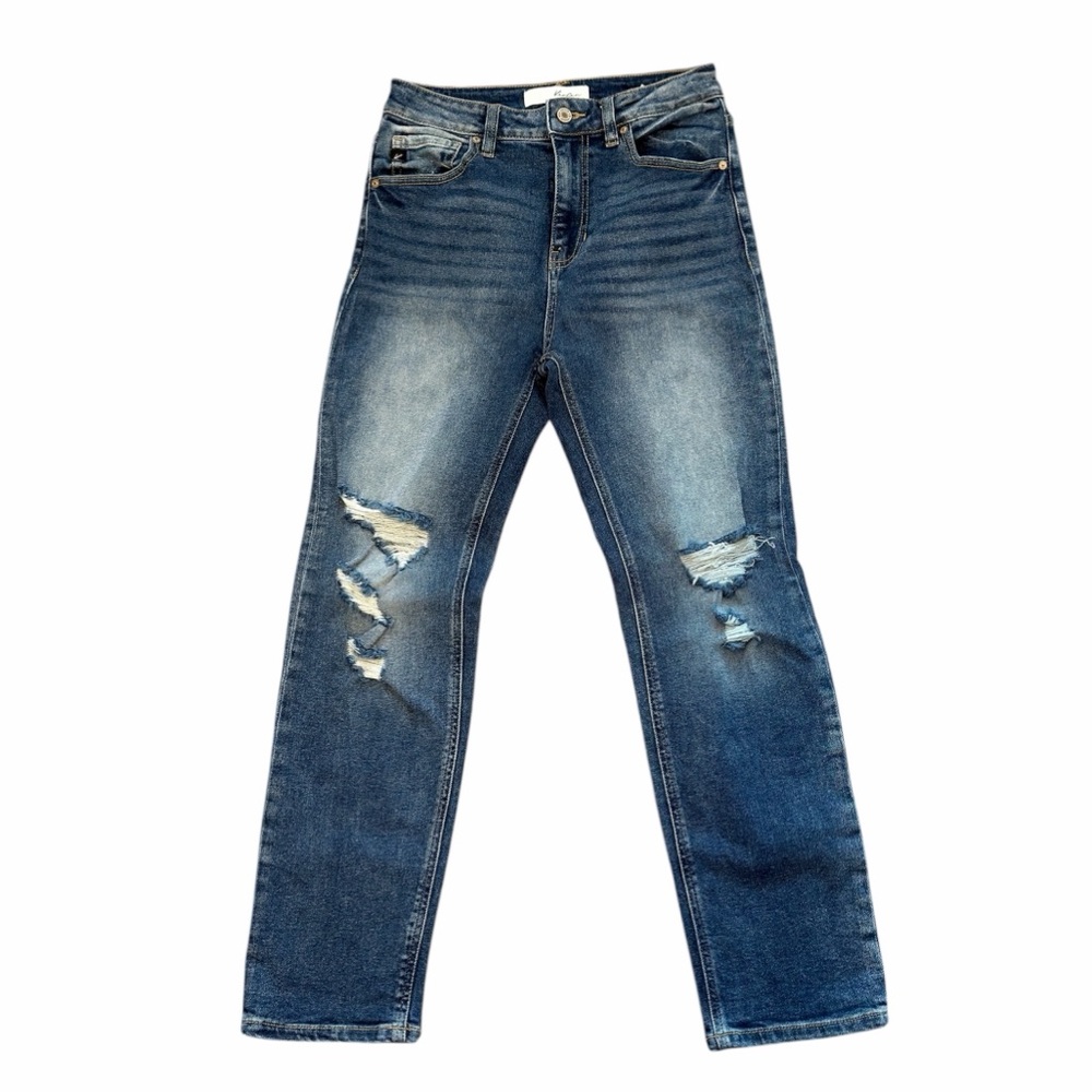 Kancan Distressed Straight Leg Jeans